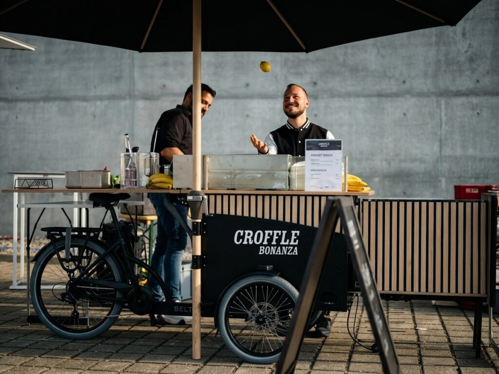 Jonglieren am Foodbike