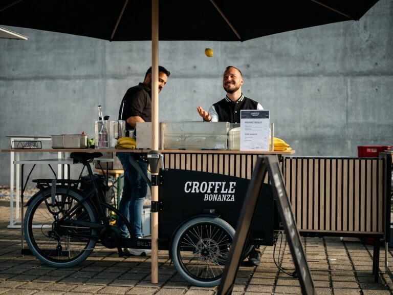 Jonglieren am Foodbike